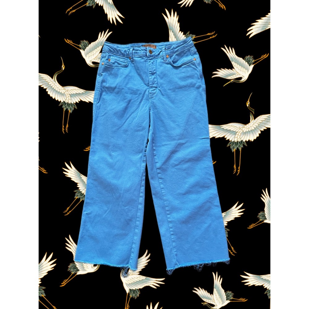 Judy Blue Garment Dyed Sky Blue Wide Leg Raw Hem Jeans JB88843‎ C Womens 13/31